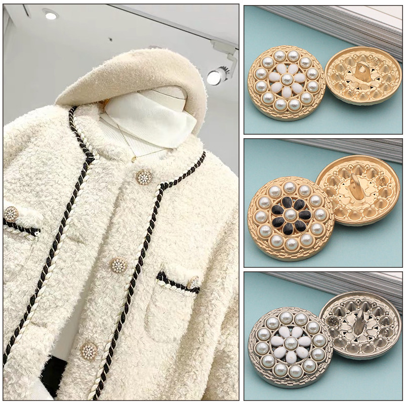 纽扣金属百搭珍珠圆形小香复古风衣外套大衣毛呢女开衫毛衣扣子,居家布艺,纽扣,淘宝优惠券,粉丝福利购,淘宝优惠卷