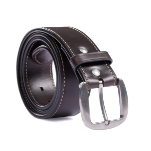 皮带头层牛皮腰带休闲通勤软面皮带男款 龙牙新款 钛合金重装