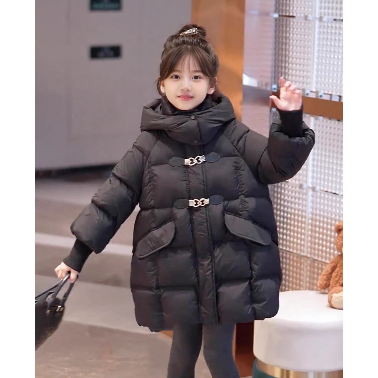 女童棉服秋冬装2025新款儿童棉袄加厚羽绒棉衣外套女大童冬季上衣