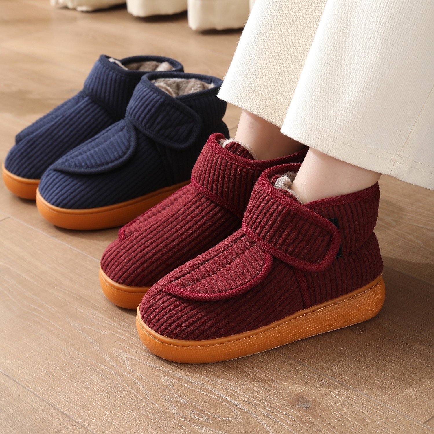 冬季棉鞋老年人老人大脚骨脚肿胖肥宽松拇指外翻专用妈妈棉拖鞋女,居家布艺,居家棉拖/棉鞋,淘宝优惠券,粉丝福利购,淘宝优惠卷