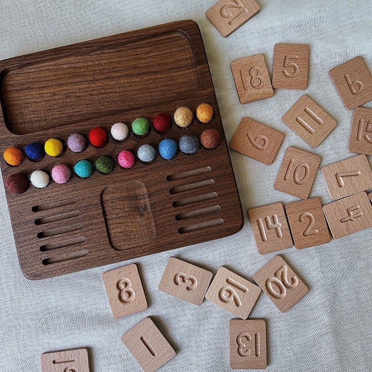ins韩国宝宝益智蒙氏早教数字板数学启蒙教具儿童原木十阵格玩具,玩具/童车/益智/积木/模型,早教教具/早教套装,淘宝优惠券,粉丝福利购,淘宝优惠卷