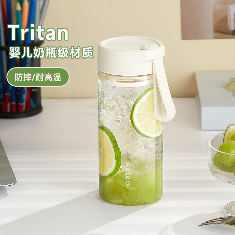 物生物水杯女新款2025网红高颜值学生便携儿童tritan夏天运动杯子