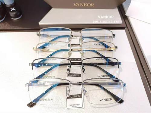 VANKOR纯钛商务眼镜防蓝光精品镜架近视镜框传统男款半框20018