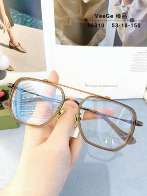 VeeGe臻品纯钛多边形眼镜V格精品镜架近视镜架商务男女款V-96310