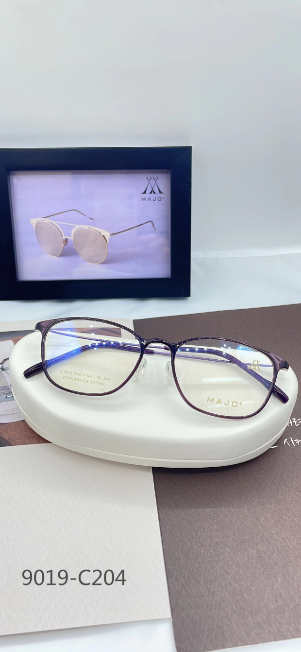 正品马颉MAJO+轻奢近视镜框全框男女款重量8克细边镜架 M-9019