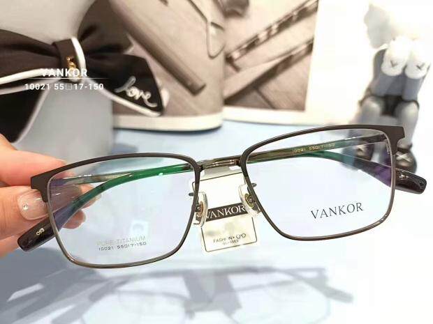 梵高VANKOR纯钛眉毛眼镜防蓝光精品镜架近视架商务男女款休10021