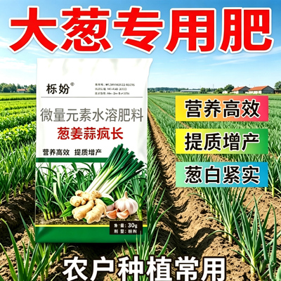 大葱专用肥大葱猛长促生长壮苗增产茎秆粗壮叶面肥预防干尖黄叶