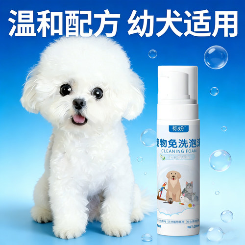 去红胡子嘴毛去黄去红去泪痕除臭清洁品狗狗干洗泡沫慕斯