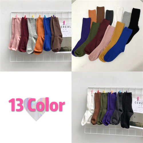 Real Price ~Korean Edition College Wind and Japan Candy Multicolored Pile Socks Female