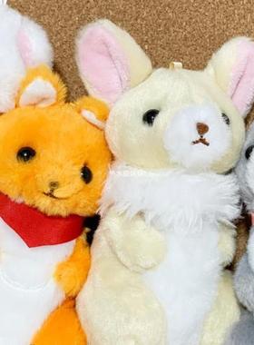 日单amuse毛绒玩具玩偶站立动物挂件摆件阔耳狐袋鼠兔子白鼬コ