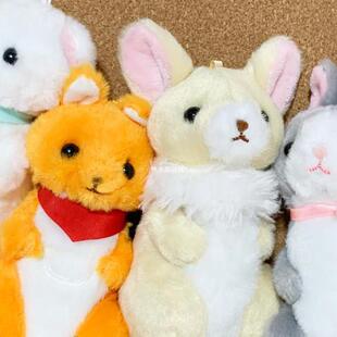 日单amuse毛绒玩具玩偶站立动物挂件摆件阔耳狐袋鼠兔子白鼬コ