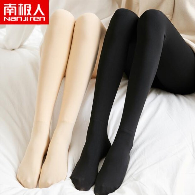 南极人秋冬款加绒加厚打底裤女肉色光腿外穿神器保暖棉裤一体裤子
