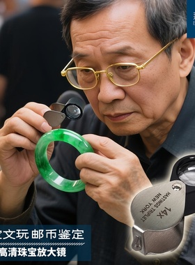 小号14倍珠宝放大镜专业款钻石鉴定专用便携式高清多功能triplet