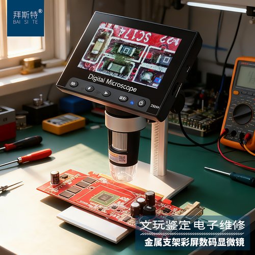 拜斯特数码1000倍带屏显微镜