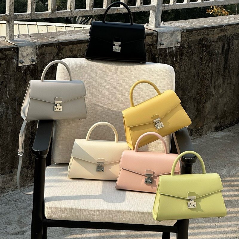 欧尚典女包｜小众设计2026春上新手提盒子包真皮时尚小方包斜挎包,箱包皮具/热销女包/男包,小方包,淘宝优惠券,粉丝福利购,淘宝优惠卷