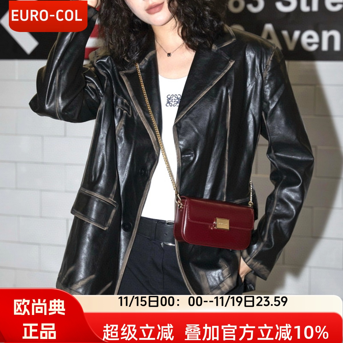 欧尚典迷你链条小方包斜跨手机包