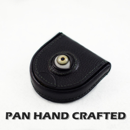 碧眼牛皮马蹄零钱包 原创设计 手工皮具  聚财慧眼