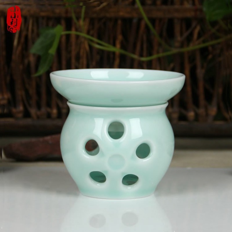 促销青瓷茶漏 滤网  陶瓷茶漏 茶滤 功夫茶托茶漏座 微滤超细茶漏
