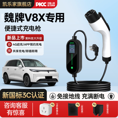 魏牌V8X充电枪便捷式专用随车充