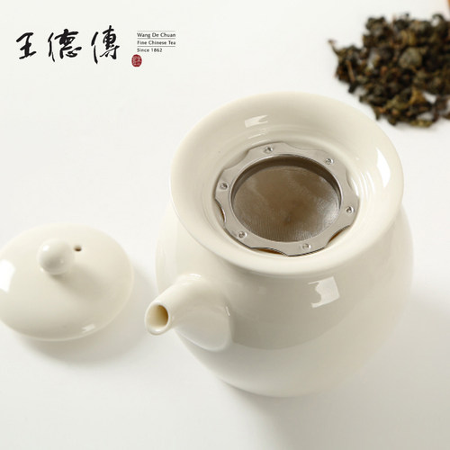 白玉瓷耐高温带盖滤网功夫茶具