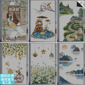 全遮光防透不透明静电玻璃贴膜窗户贴纸装 饰卧室阳台浴室保护隐私