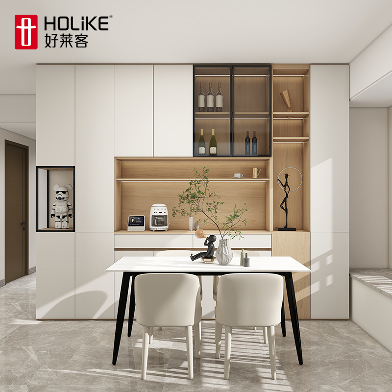 好莱客轻定制餐边柜现代简约客厅多功能定做储物柜酒柜茶水置物柜