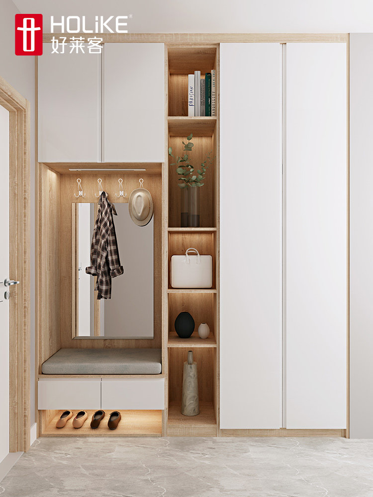 好莱客鞋柜定制家用大容量鞋柜简约现代门厅柜玄关柜入户柜定制金,住宅家具,鞋柜,淘宝优惠券,粉丝福利购,淘宝优惠卷