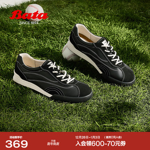 通勤百搭软底运动板鞋 商场新款 ACO22AM5 女季 Bata木作德训鞋