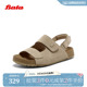 英伦风牛皮舒适百搭凉鞋 商场新款 AUH27BL5 女季 Bata勃肯凉鞋
