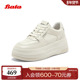 牛皮通勤休闲厚底擦色小白鞋 Bata小魔镜女2025秋季 新款 UEN16CM5