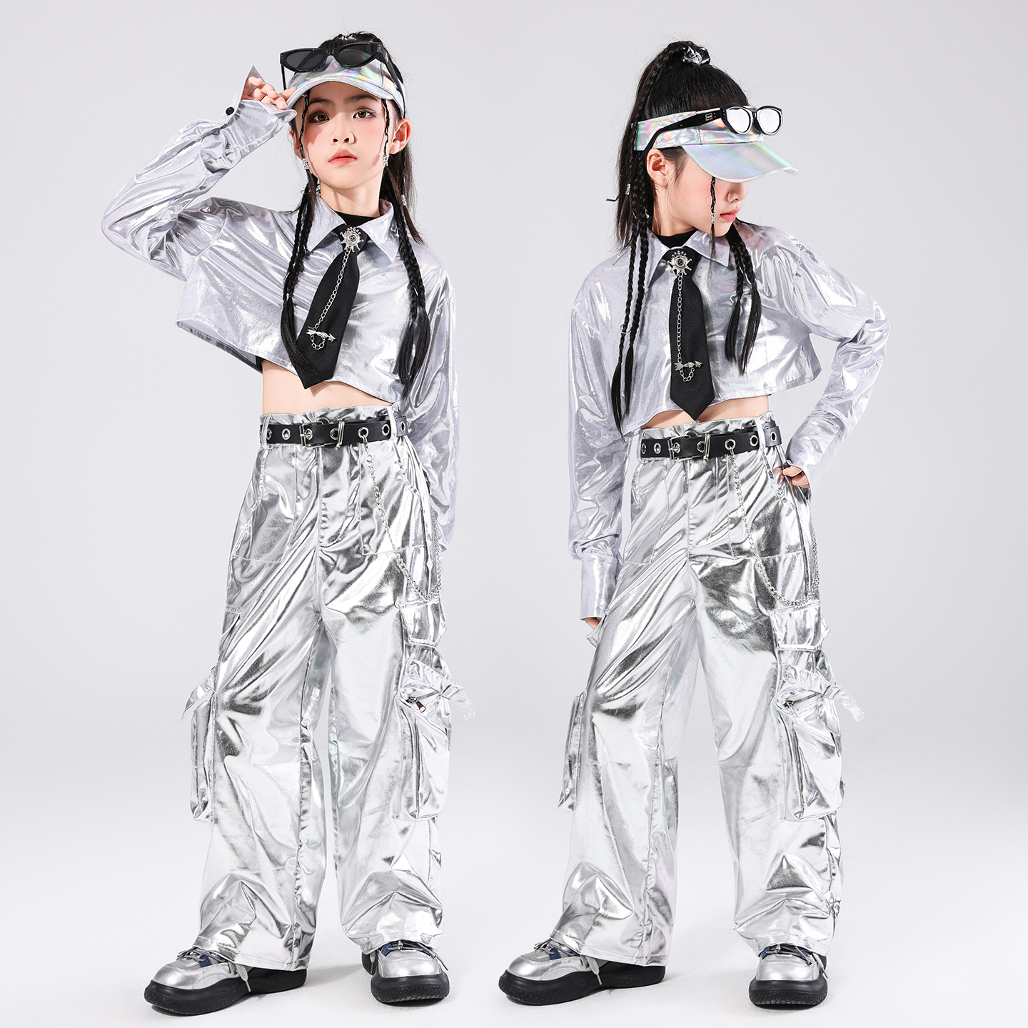 街舞儿童潮服男童炸街演出服嘻哈少儿hiphop表演服装女童酷帅套装