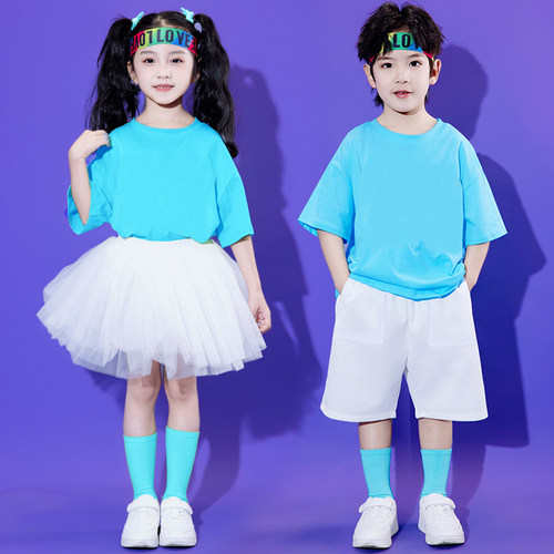 小学生运动会开幕式服装六一儿童街舞啦啦队演出服合唱舞蹈表演服