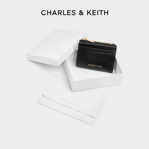 CHARLES&KEITH菱格短款钱包
