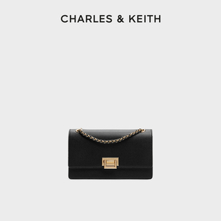 CHARLES&KEITH秋冬女包CK2 20840579国王包链条斜挎单肩小方包