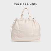 CHARLES&KEITH秋冬出游CK2 30151390柔软大容量手提尼龙托特包女