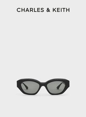 CHARLES&KEITH墨镜CK3-91280550欧美小框复古猫眼太阳眼镜春夏女