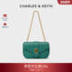 CHARLES&KEITH秋冬女包CK2 80151129女士金属扣带链条单肩腋下包