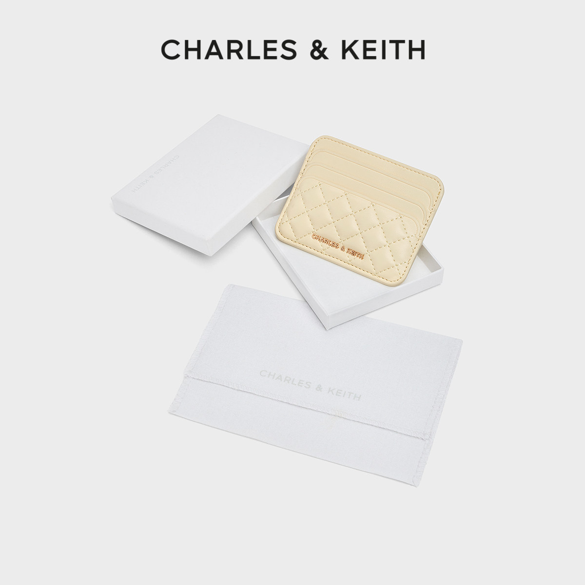 CHARLES&KEITH卡包CK6-50680926女士绗缝菱格多卡位实用钱包