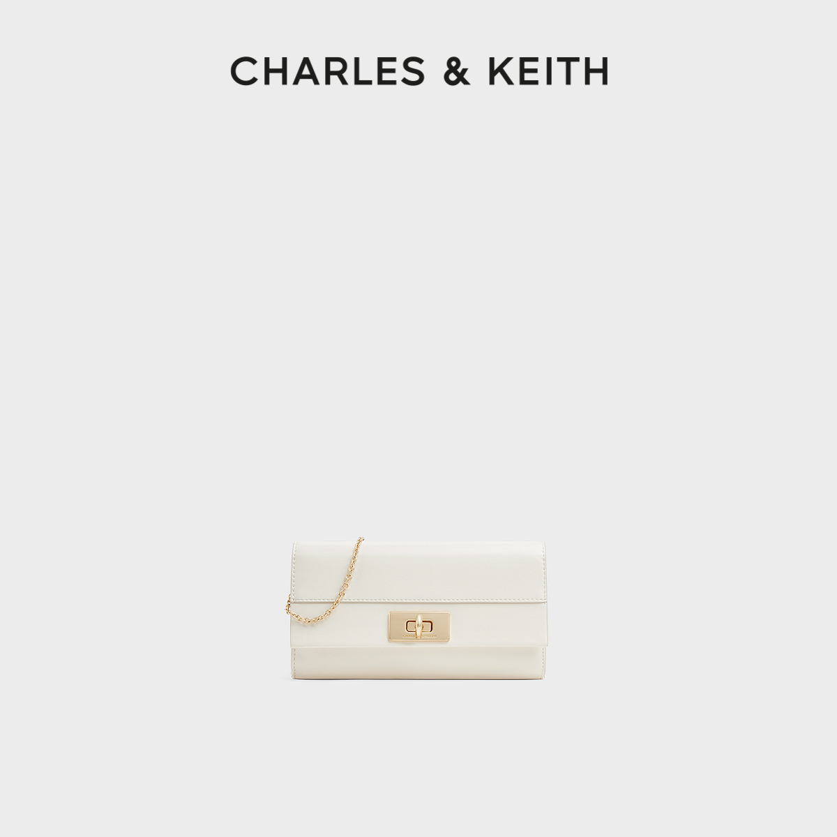 CHARLES&KEITH金属锁扣小方包