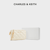 CHARLES&KEITH秋冬女包CK2 00151408菱格链条单肩斜挎小方包女