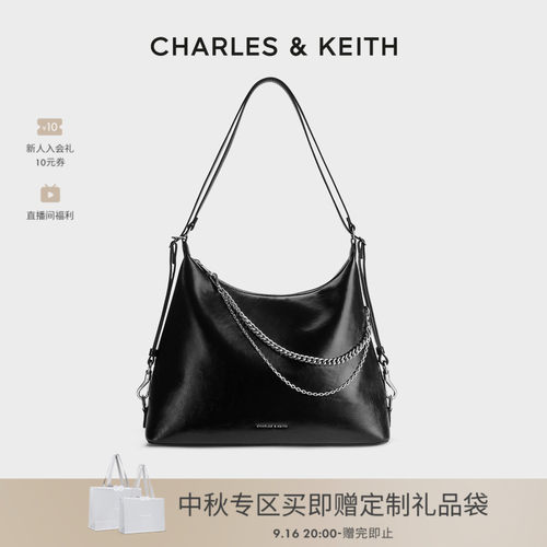CHARLES&KEITH大容量链条hobo