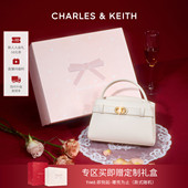 CHARLES&KEITH凯莉包CK2 新年礼物 50270880金属扣带饰单肩包女