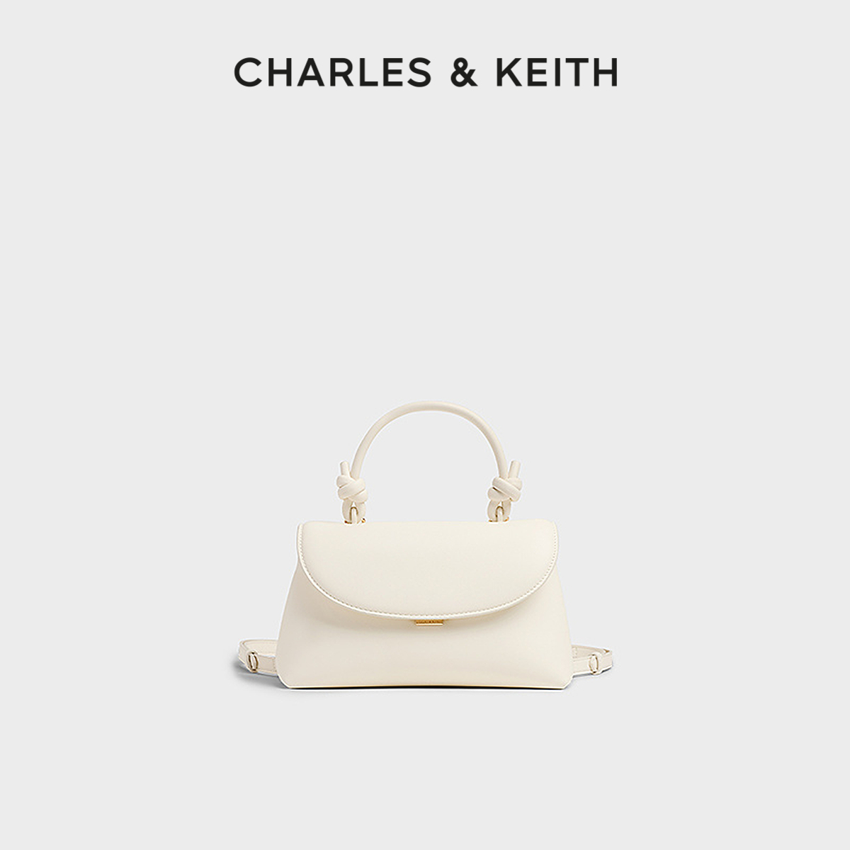绳结手提翻盖双肩包CHARLESKEITH