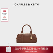 CHARLES&KEITH26春新品 CK2 30782785复古手提斜挎托特包波士顿包