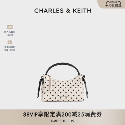 CHARLES&KEITH蝴蝶结波点手提包