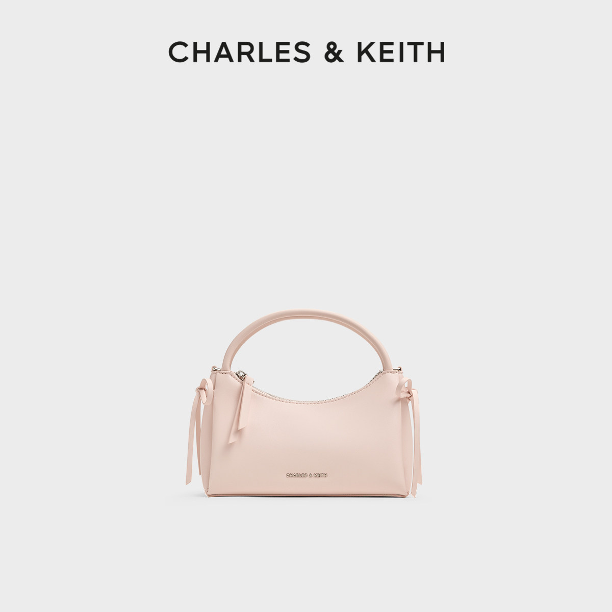 CHARLES&KEITH26春新品CK2-30160255蝴蝶结多巴胺手提斜挎小方包