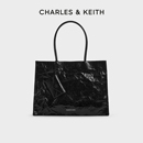 CHARLES&KEITH24夏新品 CK2 30782346大容量褶皱手提托特包腋下包