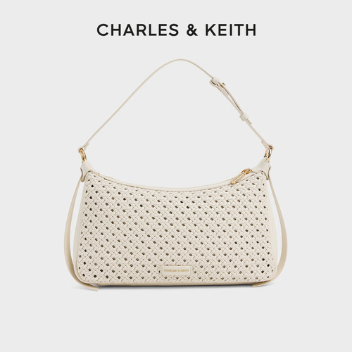 CHARLES＆KEITH大容量编织腋下包