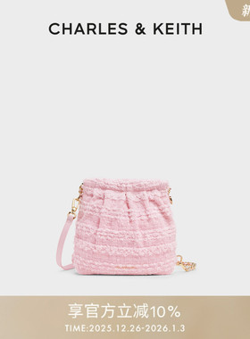 CHARLES&KEITH秋冬女包CK2-60782390-A蝴蝶结迷你流浪包双肩包女