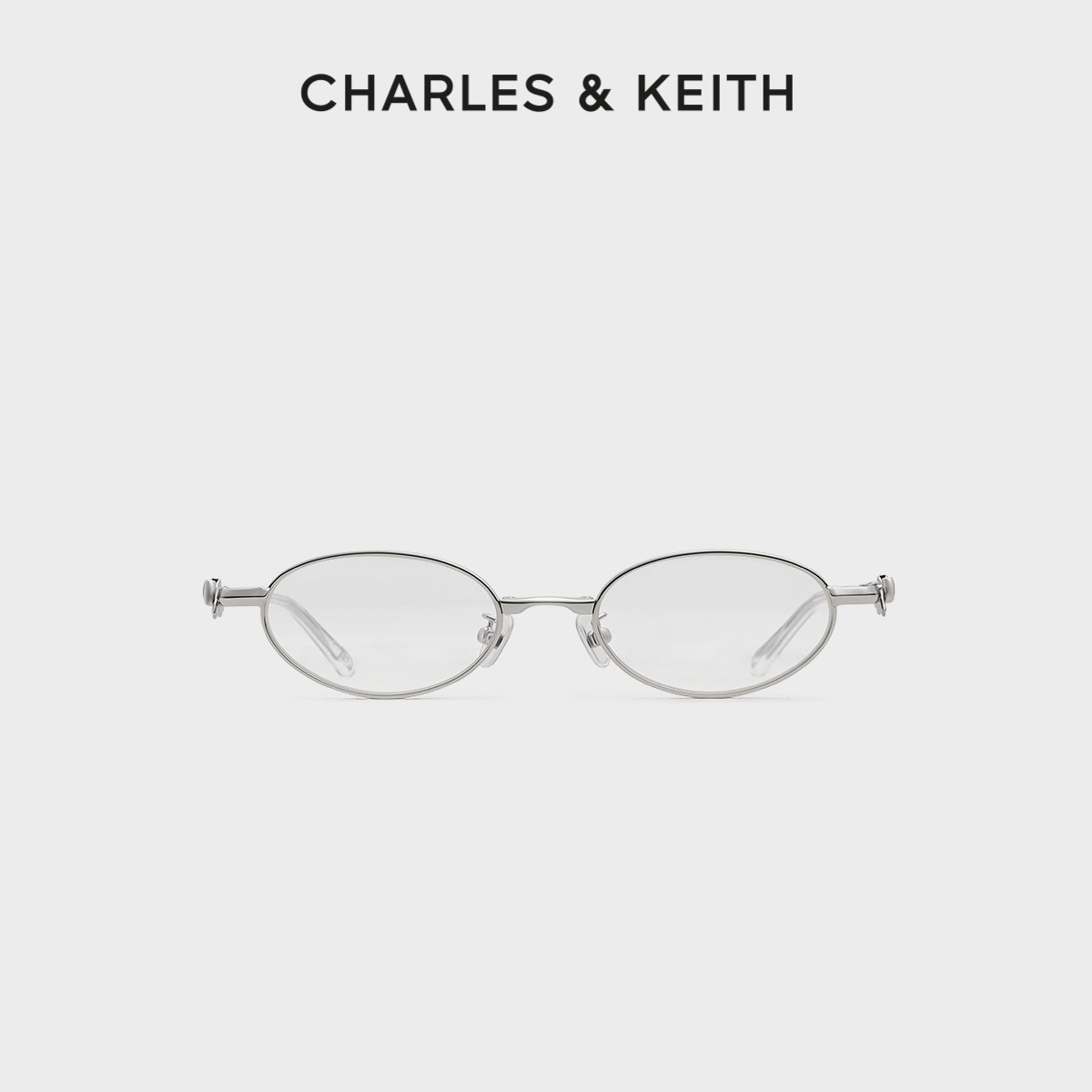 CHARLES&KEITH26夏新品CK3-21280629-1蝴蝶结可折叠细框平光眼镜